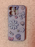 Soft Blue & Star Floral Phone Case