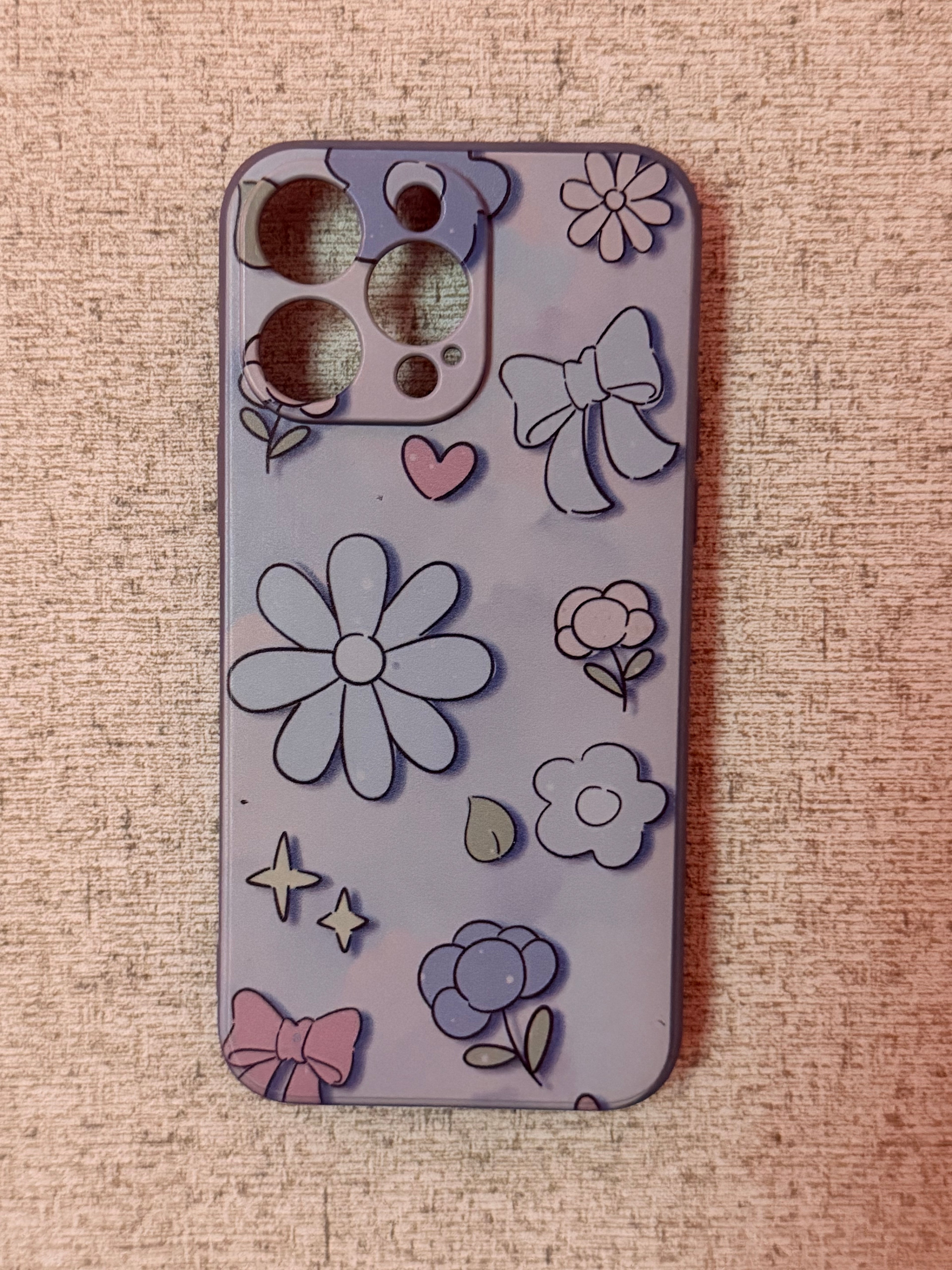 Soft Blue & Star Floral Phone Case